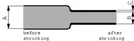 W-1-SB(3X)-24/8-BLACK, Клейкая термоусадочная трубка черный 24 mmx1.5 m уп-ку=1.5 M, Woer