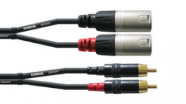 CFU 3 MC, Audio cable assembly 3 m Black, Cordial