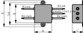 3EB3, Сетевой фильтр, 1-фазный 3 A 250 VAC, TE connectivity