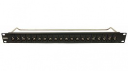 CP30191, Loaded RF Feed-Through Panel 1U, 20x 75Ohm, BNC Socket - BNC Socket, Cliff