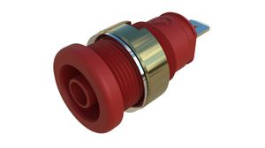 SEB 2610 F4,8 NI RED, Laboratory Socket, Red, Nickel-Plated, 1kV, 25A, Hirschmann