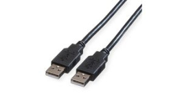 11.02.8918, Cable USB-A Plug - USB-A Plug 1.8m Black, Roline