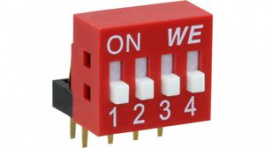418217270904A, DIP Switch Raised 4-Pin 2.54mm Through Hole, WURTH Elektronik