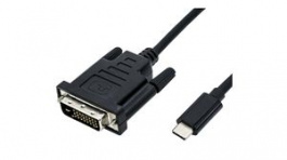 11.04.5831, Video Cable, USB-C Plug - DVI-D 24 + 1-Pin Male, 3840 x 2160, 2m, Roline