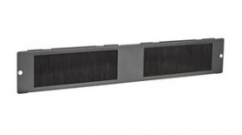 RMWCBRUSHACCS, Brush Panel 78 x 365mm Steel 12U Black, V7