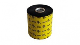 03400BK06045, Print Ribbon, Resin/Wax, 450m x 60mm, Black, Zebra