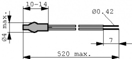 B59100M1060A070, PTC-резистор с выводами 100 Ω 60 °C, TDK-Epcos