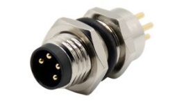 RND 205-01133, M8 Straight Plug Circular Sensor Connector, 4 Poles, A-Coded, Solder, RND Connect