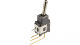 A12AV, Subminiature Toggle Switch, On-On, Soldering Pins / Vertical, NKK Switches (NIKKAI, Nihon)
