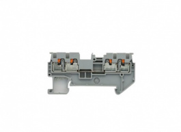 RND 205-01382, Din-Rail Terminal Block, 4 Positions, Push-In, Grey, 0.14 ... 1.5mm2, RND Connect