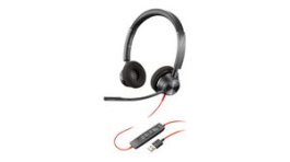 214012-01, Headset, Blackwire 3300, Stereo, On-Ear, 20kHz, USB, Black, Poly