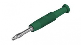 MSTF 2 GN, Spring-Loaded Plug diam.2mm Solder Green 6A Nickel-Plated, SKS Kontakttechnik