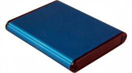 1455A802BU, Metal enclosure blue 133 x 70 x 12 mm Aluminium, Hammond