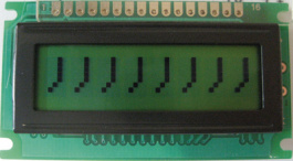 DEM 08171 SYH, ЖК-точечная матрица 7.93 mm 1 x 8, Display Elektronik