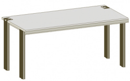 70-00 Z06, Лабораторный стол 1600 x 800 mm светло-серый, Elabo