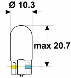 00571202, Сигнальная лампа накаливания W2.1x9.5d 12 VAC/DC 166 mA, Barthelme