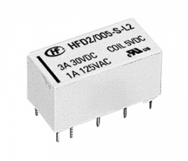 HFD2/005-S-L1, Реле: электромагнитное 5ВDC 1A/125ВAC 3A/30ВDC (22000203), HONGFA