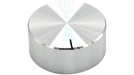 RND 210-00348, Aluminium Knob, silver, 6.4 mm, RND Components