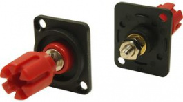 CP303011, Black XLR Recess Plate, 4mm Terminal Post 30 A Panel Mount/Countersunk Screw Hol, Cliff