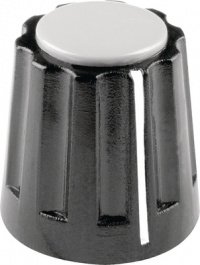 331.41, Пластмассовая поворотная ручка с линией черный 14.5 mm, Mentor