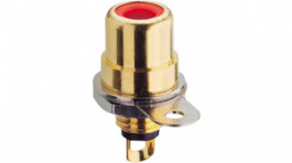 BTO 1 V rot, RCA chassis socket gold red, Lumberg Connect