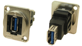 CP30205NM, USB Adapter in XLR Housing, 9, 2 x USB 3.0 A, Cliff