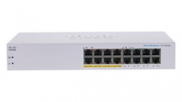 CBS110-16PP-EU, Ethernet Switch, RJ45 Ports 16, 1Gbps, Unmanaged, Cisco Systems