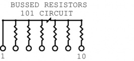 4610X-101-151LF, Резисторная сборка, SIL 150 Ω ± 2 %, Bourns
