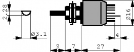 MRA112-A, Поворотные галетные переключатели 1P12Pos, NKK Switches (NIKKAI, Nihon)