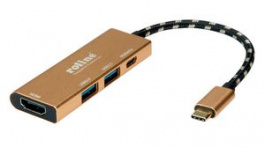 12.02.1119, Docking Station 2x USB 3.0 Type-A/USB-C/HDMI, Roline