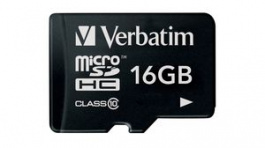 44010, Memory Card, 16GB, microSDHC, 80MB/s, 10MB/s, Verbatim