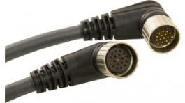FW19EW127 BK358, Sensor Cable M23 Plug M23 Socket 5 m 5.6 A 250 V, Alpha Wire