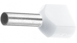H0.75/14 ZH W SV - 9018510000 [500 шт], Twin entry ferrule 0.75 mm2 white 14 mm pack of 500 pieces, Weidmuller