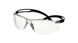 SF501AF-BLK, SecureFit Safety Glasses, Clear, Polycarbonate (PC), Anti-Fog/Anti-Scratch, 3M