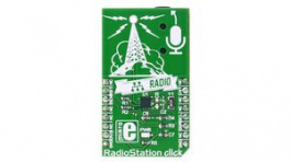 MIKROE-2822, RadioStation Click FM Radio Transmitter Module, 76 ... 108MHz 3.3V, MikroElektronika