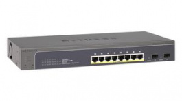 GS510TPP-100EUS, ProSAFE 8-Port Gigabit Smart Switch, Managed, 8x PoE+, 2x SFP, NETGEAR