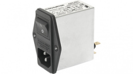 4304.4045, Power inlet with filter 10 A 250 VAC, Schurter