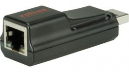 12.02.1106, Converter/Adapter USB 3.0 to Gigabit Ethernet (RJ45) USB-A Male - RJ-45 10/100/1, Roline