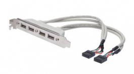 AK-300304-002-E, 4-Port USB 2.0 Expansion Bracket, DIGITUS