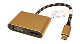 12.03.3165, Adapter, USB-C Plug - HDMI Socket/VGA Socket, Roline