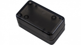 1551ATSK, Miniature plastic enclosure 20 x 35 x 15.5 mm Transparent / Black ABS, Hammond
