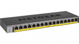 GS116LP-100EUS, 16-Port Gigabit Switch PoE 16x 10/100/1000 Unmanaged, NETGEAR