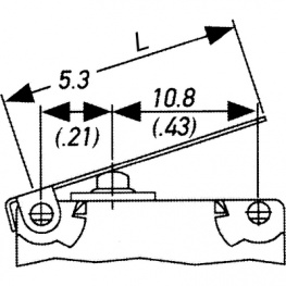 Micro switch Flat lever L=32 mm, Плоский рычаг, SAIA-BURGESS