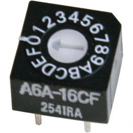 A6A-16CF, Кодирующие переключатели на ПП Плоская модель HEX компл., Omron