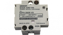 G32A-A40-VD DC5-24, Replacement Cartridge, 40 A, 5-24VDC, 19...264 VAC, Omron