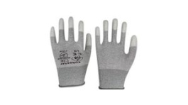 51-680-0505B, Conductive ESD Fingertip Coated Gloves, Polyester, Medium, 210mm, Eurostat