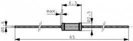 PO595-0 5T 1MO, Резистор с метал. 1 MΩ 1 W ± 5 %, Vitrohm