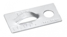TC 105 [1000 шт], Cable Tie Mount 7.6mm Metallic Aluminium Pack of 1000 pieces, Thomas & Betts