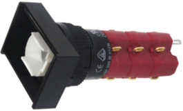 SD16-LAT1-3S, Кнопочный переключатель с подсветкой 18 x 24 mm Функция фиксации 3 NO+3 NC, DECA SWITCHLAB