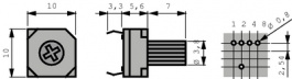 FR01KR10P-ST-075A, Кодирующие переключатели на ПП BCD 4+1, NKK Switches (NIKKAI, Nihon)